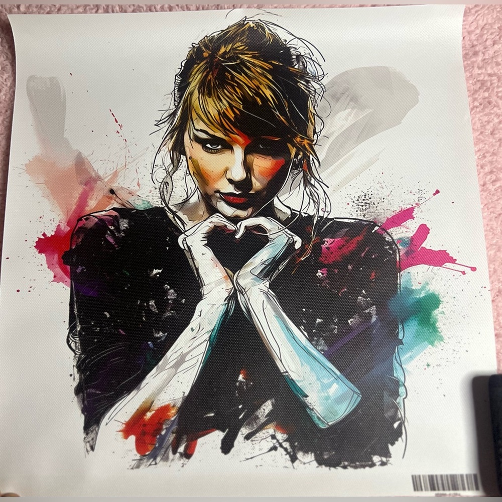 Taylor Swift 12x12 Inch Square Unframed Canvas Art Poster Swiftie Fan Room Decor